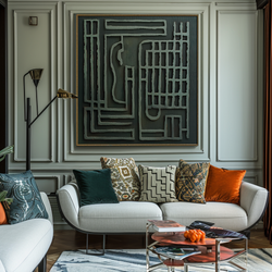 Similar Paintings – Urban Maze - Geometric Textured Art