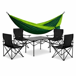 KAMPING COMBO - 4X KAMPING STOLICE + VELIKI STOL + HAMMOCK GRATIS
