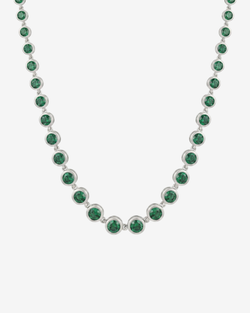 Type – necklace | silver | green