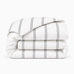 Duvet Cover – White/Charcoal Gray