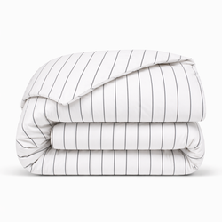 Duvet Cover – White/Charcoal Gray