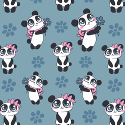 BabaubaGirlyPanda-Grey