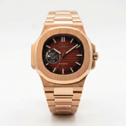 Nautiko Rose - Gold Chocolate Open Movement