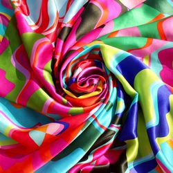 Rainbow Bridges - Square Silk Scarf