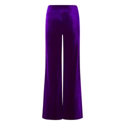 Royal Blue Velvet Wide Flare Trousers - Beatrice von Tresckow - Beatrice  von Tresckow Designs