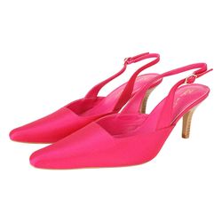 Orange Gloria Slingback Kitten Heel Shoes