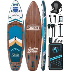 Woodland Brown & Aqua Lake Blue