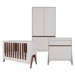 3 Piece Set - Cot Bed, Dresser & Wardrobe