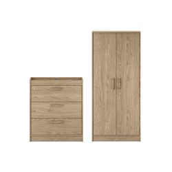 Bundle – 2 Piece Set - Dresser & Wardrobe