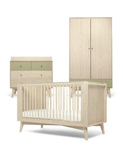 3 Piece Set - Cot Bed, Dresser & Wardrobe