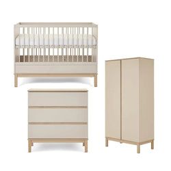 3 Piece Set - Cot Bed, Dresser & Wardrobe