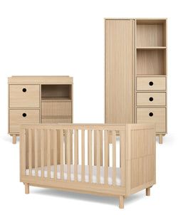 3 Piece Set - Cot Bed, Dresser & Wardrobe