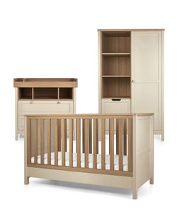 3 Piece Set - Cot Bed, Dresser & Wardrobe