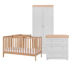 3 Piece (Cot Bed, Dresser & Wardrobe)