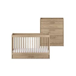 Bundle – 2 Piece Set - Cot Bed & Dresser