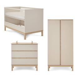 3 Piece Set - Cot Bed, Dresser & Wardrobe