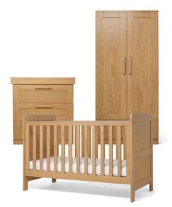 Bundle – 3 Piece Set - Cot Bed, Dresser & Wardrobe