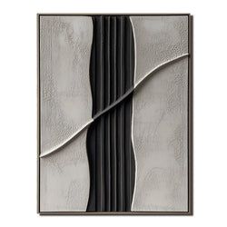Textured 3D Neutral Abstract Canvas Painting | Modern Minimalist Geometric Wall Art