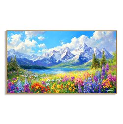 Similar Paintings – Alpine Promise - Snow Mountain Lake Wildflower