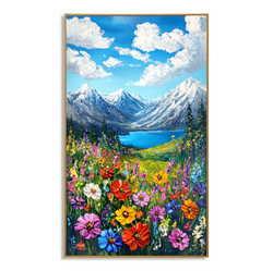 Similar Paintings – Skyward Bloom - Snow Mountain Lake Floral