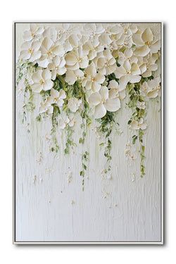 Similar Paintings – Floral Cascade-3D Textured Floral Oil Painting for Modern & Minimalist Interiors