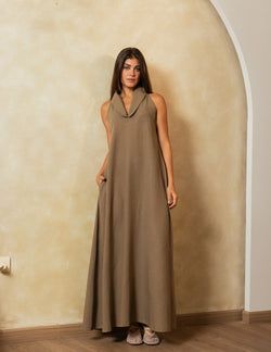 Cowl Dress – Olive