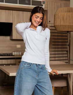 Essential Rib Top – White