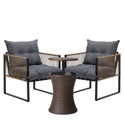 Option – 2 Chairs + Brown Table