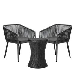 Option – 2 Chairs + Black Table