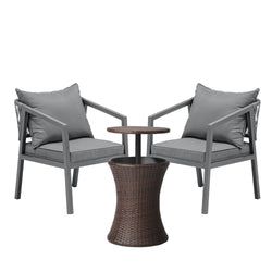 Option – 2 Chairs + Brown Table