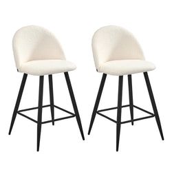 Fabric & Color – White Boucle with Black Legs