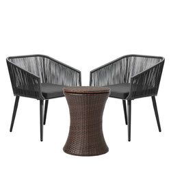 Option – 2 Chairs + Brown Table