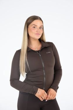 Active zip vest – Dark truffle