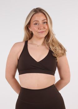 Béatrice Sports Bra – Dark Truffle