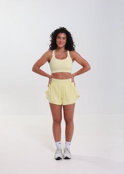 Megan Running Shorts – Pale Banana