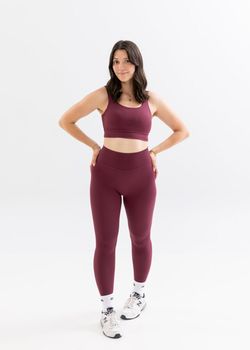 Mylo High Waist Leggings – Burgundy