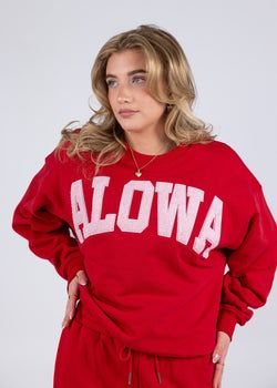 Alowa Crewneck – Red Cherry
