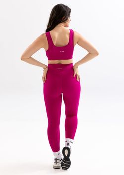 Mylo High Waist Leggings – Pink Hibiscus