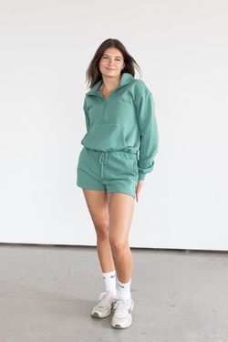Fleecy Shorts – Jade Green