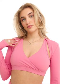 Béatrice Sports Bra – Rosy Glow