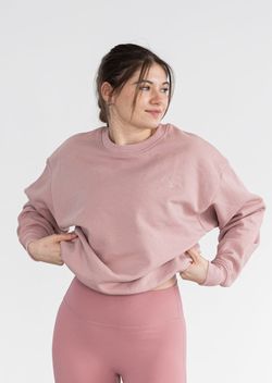 Maya Oversized Crewneck – Blush