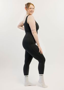 Stella Romper Leggings – Black