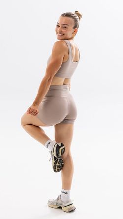 Kayli Biker 5" – Taupe