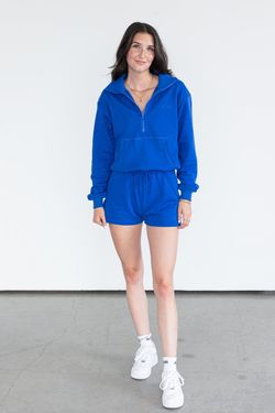 Fleecy Shorts – Celeste