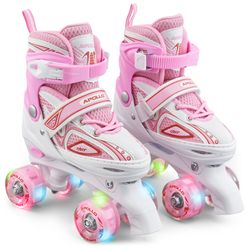 Super Quad - Rollschuhe – Weiß/Pink