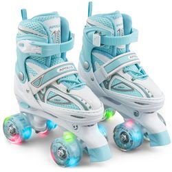 Super Quad - Rollschuhe – Weiß/Mint