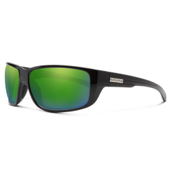 Black with Polarized Green Mirror Lenses