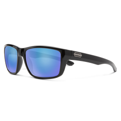 Black with Polarized Blue Mirror Lenses