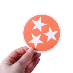 Similar Products – Orange and White Tri Star Sticker