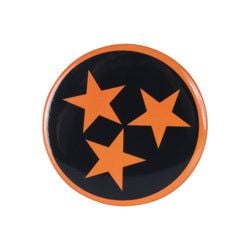 Similar Products – Black/Orange Tri Star Button Pin